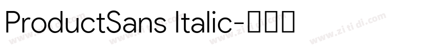 ProductSans Italic字体转换